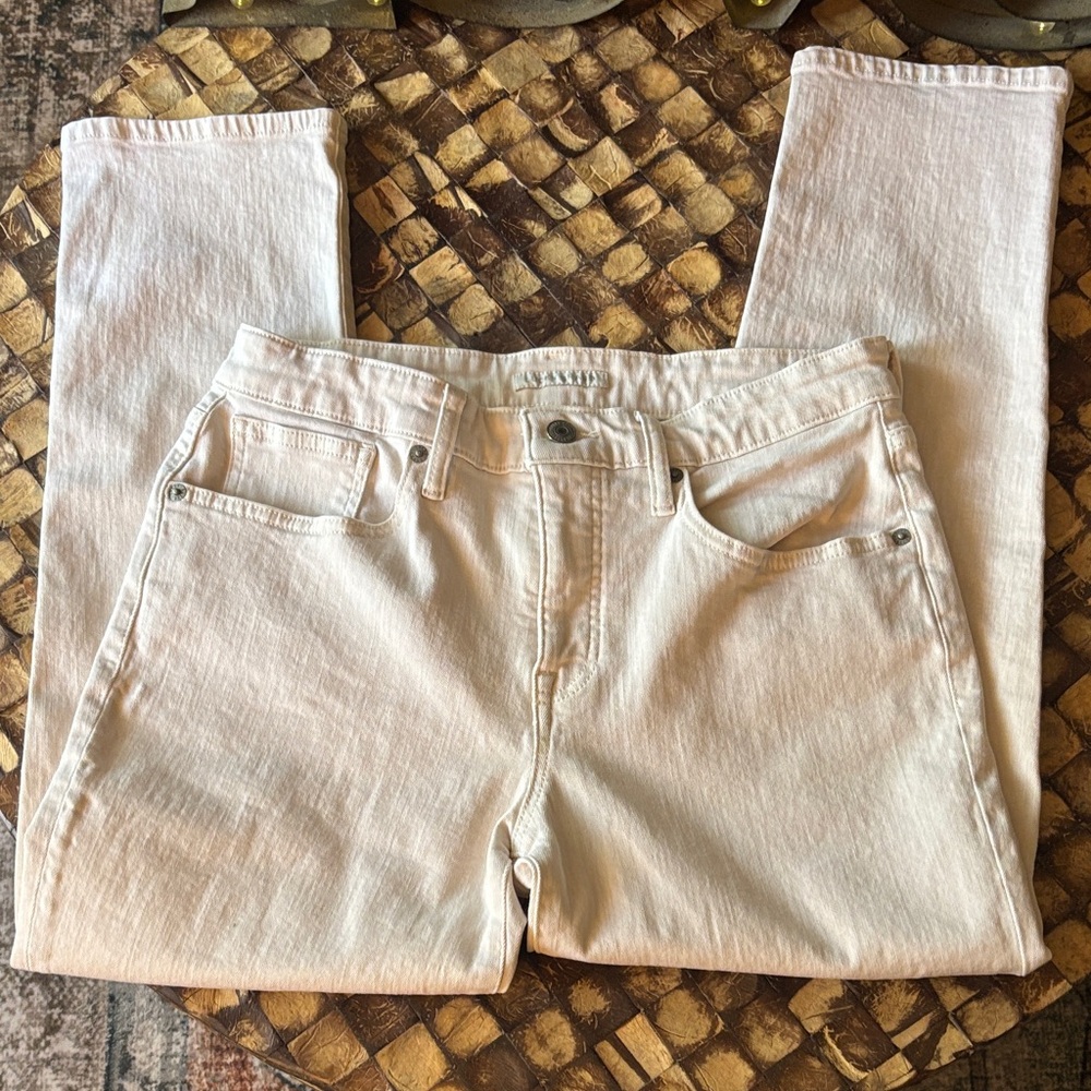 Lucky Brand Women's Light Cream Straight Leg Jeans
